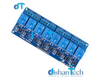 Picture of 8 CHANNEL 5V RELAY MODULE Triode drive, increasing relay coil