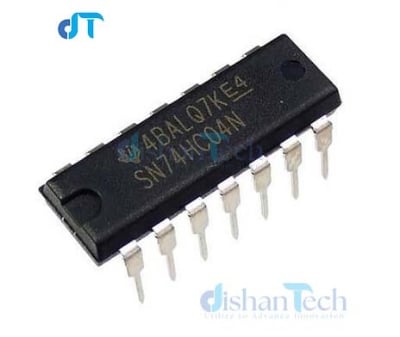 Picture of integrated circuit IC 7404