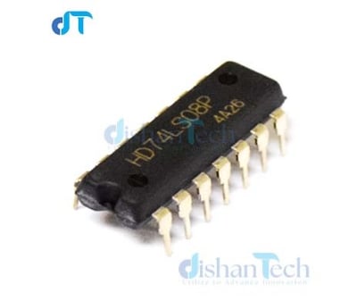 Picture of integrated circuit Ic 7408