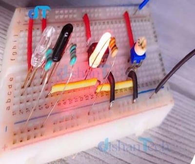 Picture of INFRARED SENSOR USING LM358 OP-AMP