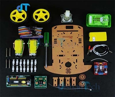 Picture of LINE FOLLOWING ROBOT KIT WITH PIC