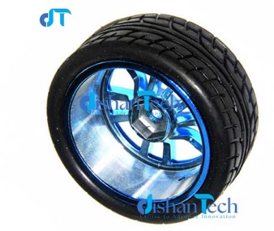 Picture of 65*27MM PLASTIC WHEEL TIRE BLUE COLOR