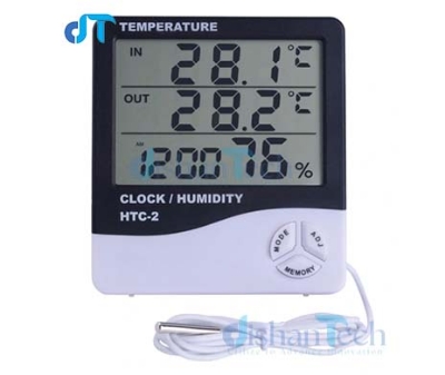 Picture of DIGITAL TEMPERATURE HUMIDITY CLOCK (HTC-2)