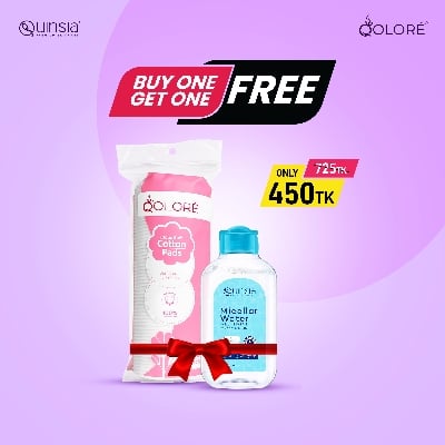Picture of Buy Quinsia Miceller Water 100ml & Get Qolore Cloud Soft Cotton Pads - 80pcs