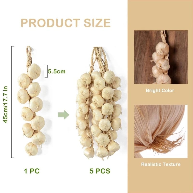 Picture of Artificial Decorative Fruit Foam Garlic Ginger Peanut Pepper Kitchen Decor Podazz-Off White