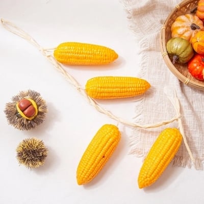 Picture of Artificial Decorative Fruit Foam Garlic Ginger Peanut Pepper Kitchen Decor Podazz-Yellow