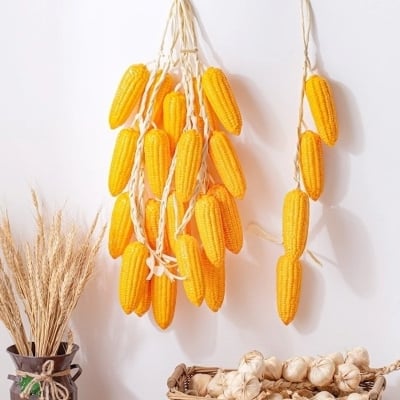 Picture of Artificial Decorative Fruit Foam Garlic Ginger Peanut Pepper Kitchen Decor Podazz-Yellow