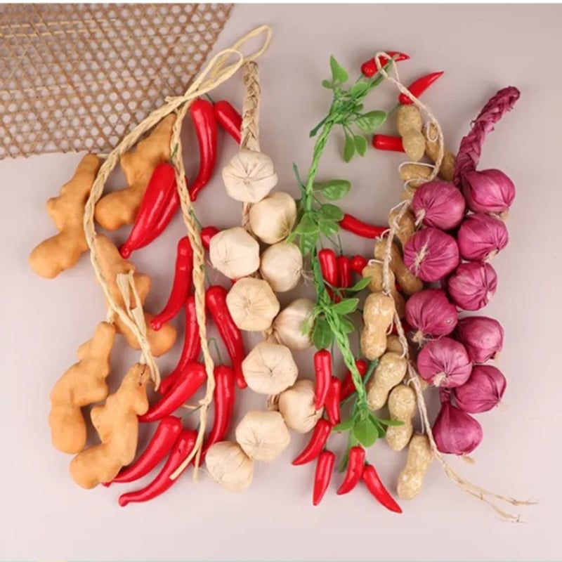 Picture of Artificial Decorative Fruit Foam Red Chilli Kitchen Decor Podazz-Red