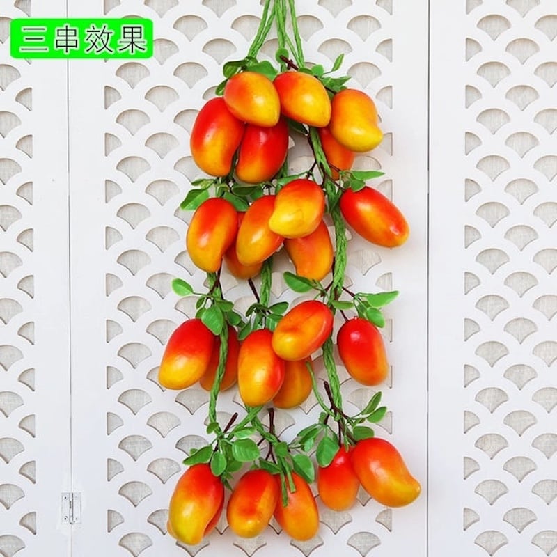Picture of Artificial Decorative Fruit Foam Garlic Mango Kitchen Decor Podazz-Mango