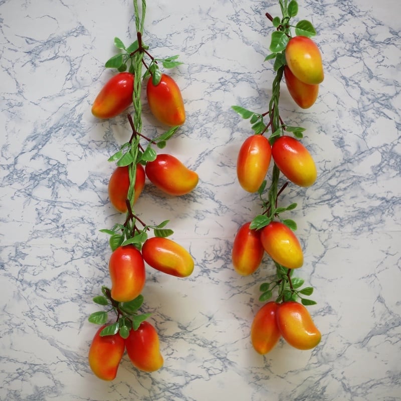 Picture of Artificial Decorative Fruit Foam Garlic Mango Kitchen Decor Podazz-Mango
