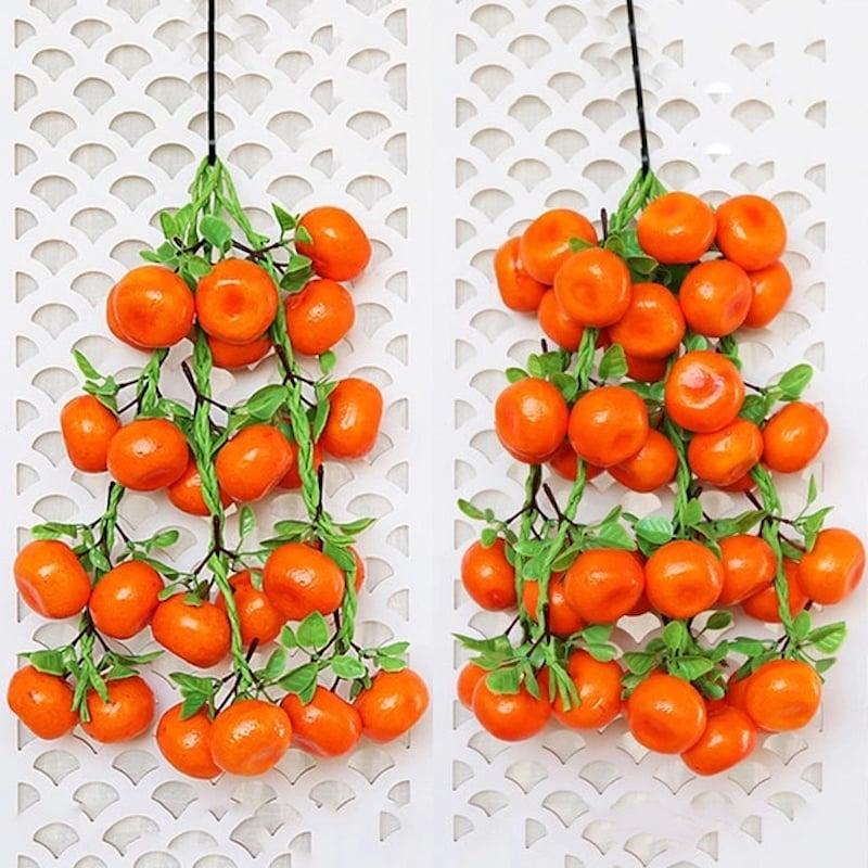 Picture of Artificial Decorative Fruit Foam Orange  Kitchen Decor Podazz-Orange
