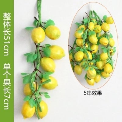 Picture of Artificial Decorative Fruit Foam Lemon Kitchen Decor Podazz-Lemon