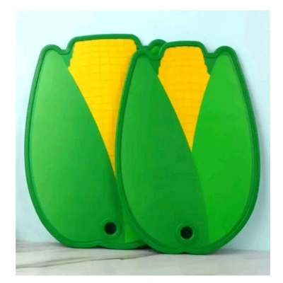 Picture of Plastic Cutting Board with Corn Design Green PP Kitchen Chopping Board-Yellow