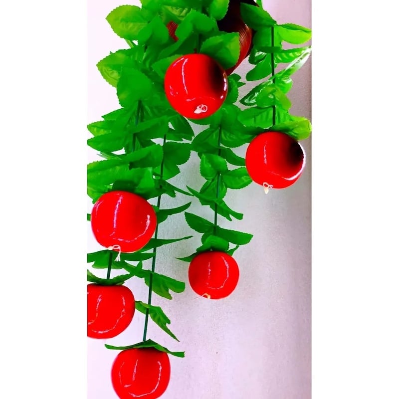Picture of Realistic Simulation Artificial Apple Fruit String Ornaments Decor for Kitchen or Home Decoration Photography Props-