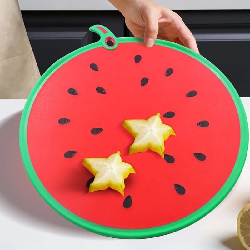 Picture of Cute Watermelon Food Grade High Quality Plastic Cutting Board / Chopping Board (31cm x 27cm)-Watermelon Red