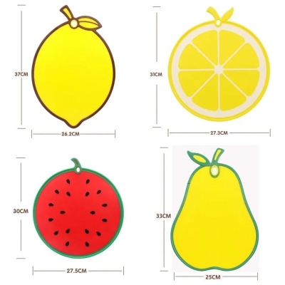 Picture of Cute Pear-Shaped Multipurpose Kitchen Cutting Board/Chopping Board -Yellow Color
