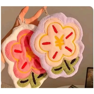 Picture of Cute Floral Hanging Hand Towels / Aesthetic Quick-Dry Kitchen Dishcloths