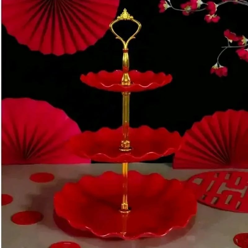 Picture of ​Elegant 3-Tier Cupcake Stand / Luxury Dessert Display Platter