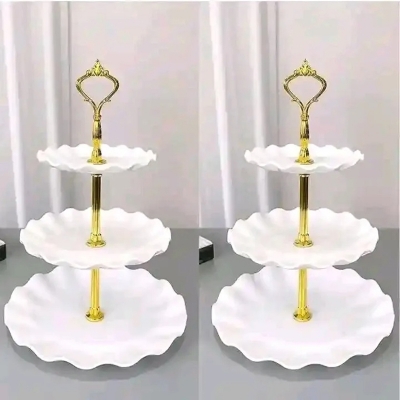 Picture of ​Elegant 3-Tier Cupcake Stand / Luxury Dessert Display Platter