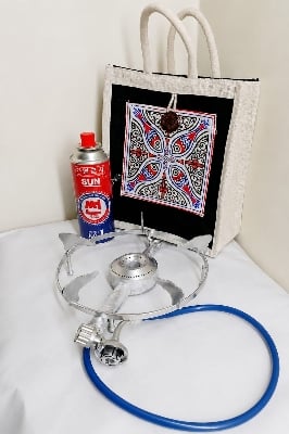 Picture of Portable  Mobile Gas Stove with one Buten gan can free & bags
