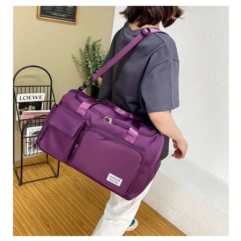 Picture of Fashionable Large Capacity Travel & Gym Bag purple