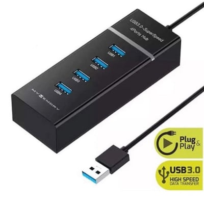 Picture of USB 3.1 High Speed ​​4 Port USB 3.0 HUB For Computer and Laptop Tablet - BlackBlack
