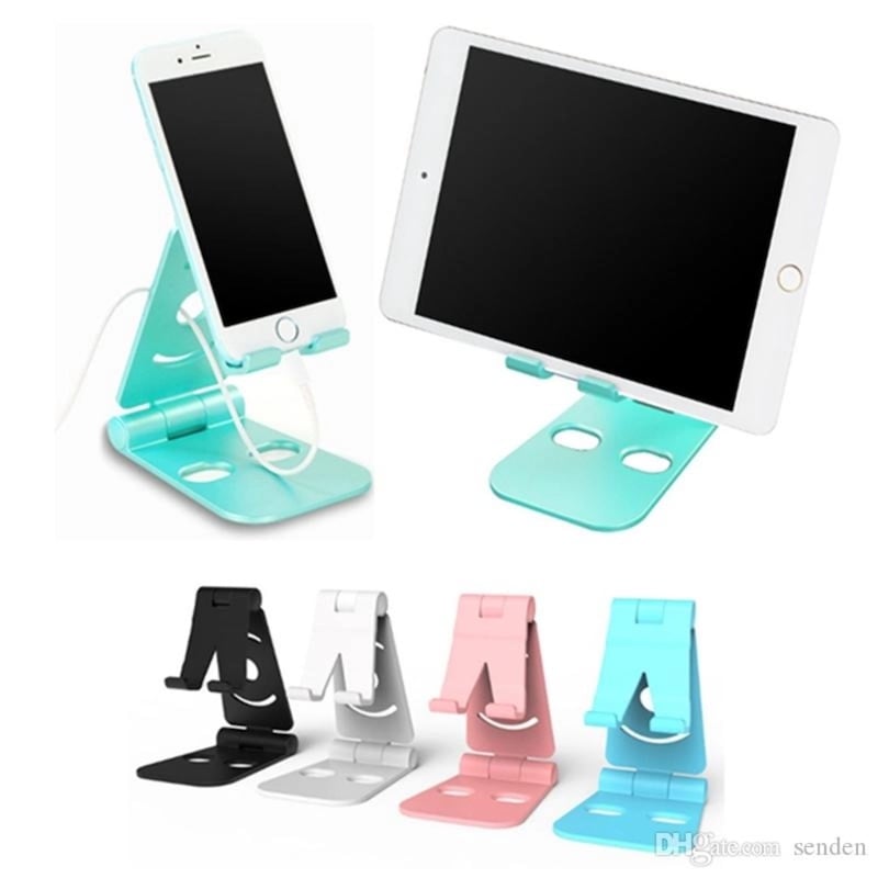 Picture of Mobile Phone Stand for desktop, Folding Bracket Flat Mobile Stand (Colour-Random)Multicolor