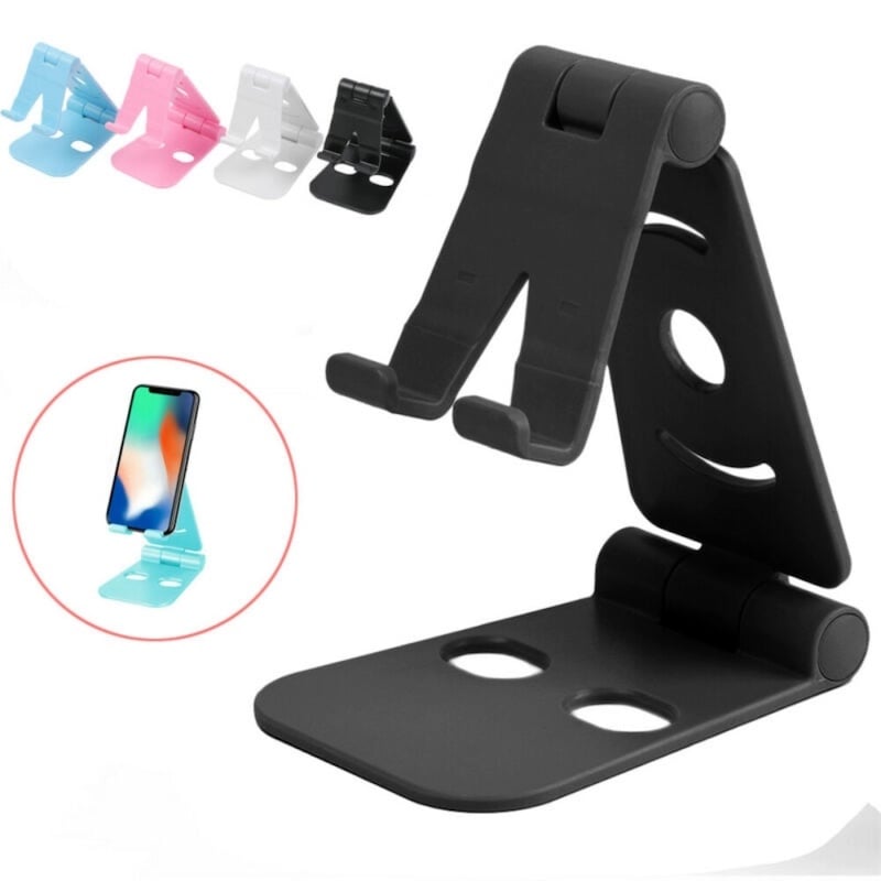 Picture of Mobile Phone Stand for desktop, Folding Bracket Flat Mobile Stand (Colour-Random)Multicolor
