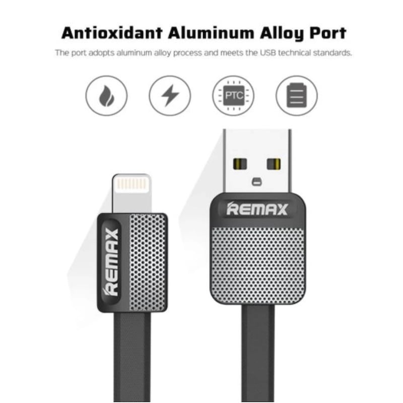 Picture of Remax Metal Platinum RC-044i Data Cable Charger for iPhoneMulticolor