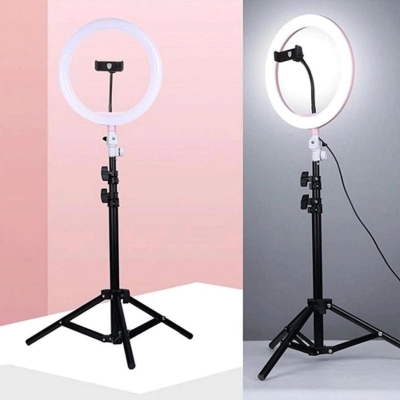 Picture of Ring Light Photo Studio Camera Makeup Ring Light Phone Video Live Light Lamp with Tripod for Smartphone Canon NikonMulticolor