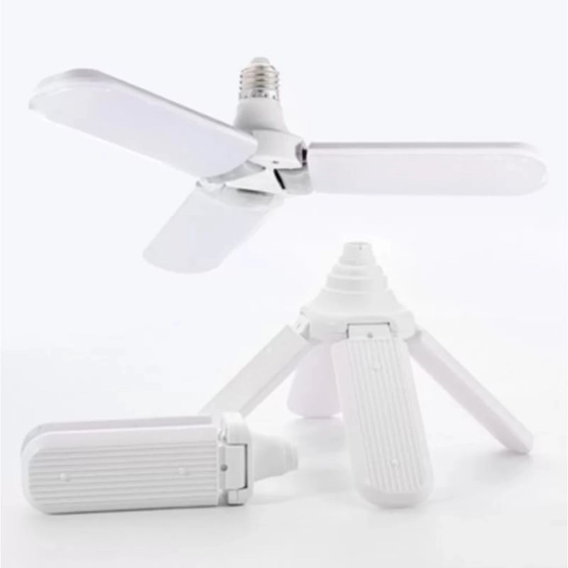 Picture of Blade Fan LED Bulb Super Bright Foldable Blade Angle Adjustable Ceiling Lamp Home Energy Saving Lights 45WWhite