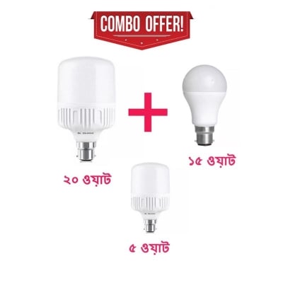 Picture of 3 Pieces High QuaIity LED bulb Light Combo Offer.White