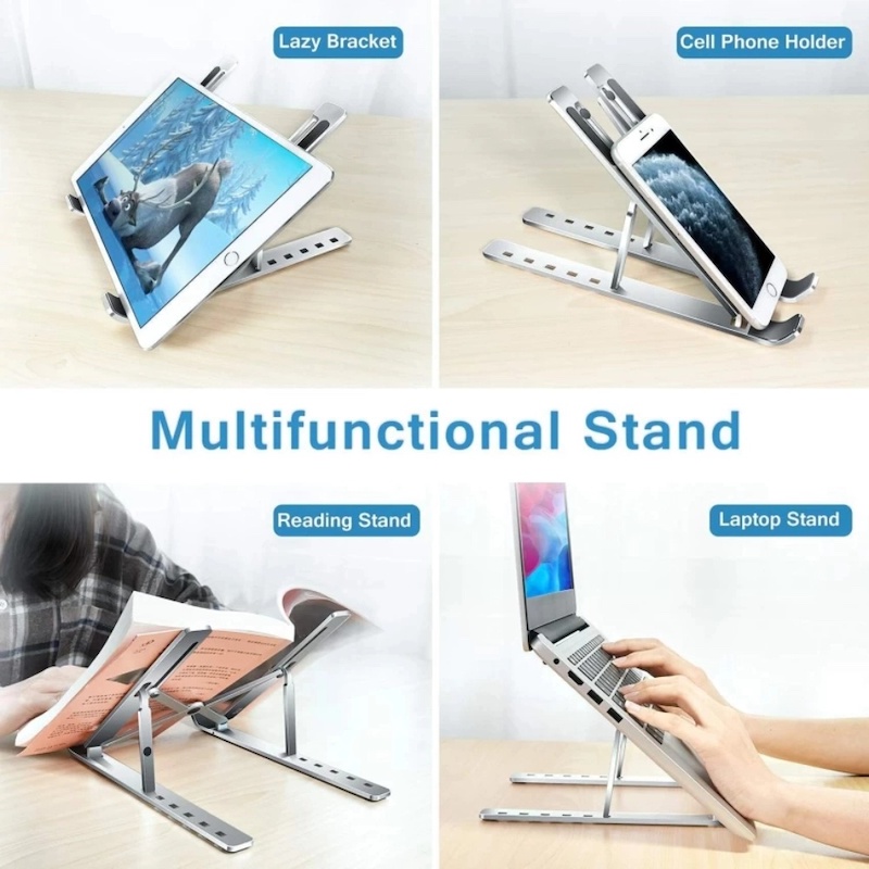 Picture of Laptop Stand Creative Folding Storage Bracket for 10-17 inch Tablets Notebook Laptop Quality Aluminum AlloyMulticolor