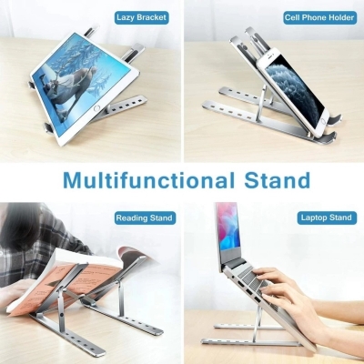 Picture of Laptop Stand Creative Folding Storage Bracket for 10-17 inch Tablets Notebook Laptop Quality Aluminum AlloyMulticolor