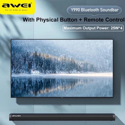 Picture of Awei Y990 100W Dual Speaker Home Theater Bluetooth Soundbar With Remote Control Multi-Function Buttons 3D Surround Stereo Bluetooth V5.0 Great Sound QualityMulticolor
