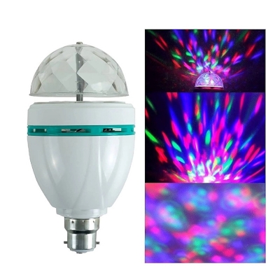 Picture of 360 Degree Led Rotating Bulb, Magic Dj Disco Light For Festival/Home/Shop/Diwali/Wedding, Birthday Party Decoration - Fairy LightsMulticolor