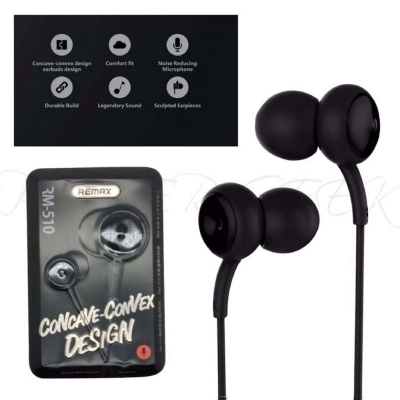 Picture of REMAX RM 510 Wired Earphone new unique headphone blackMulticolor