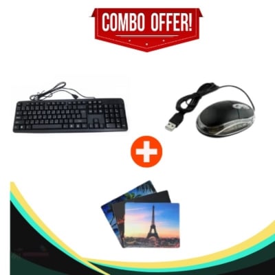 Picture of Raunity Combo Offer Keyboard + Mouse + MousepadMulticolor