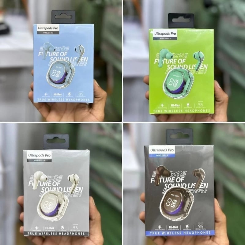 Picture of Ultrapods Pro True Wireless Earbuds with Display Transparent Design, Bluetooth 5.3 Water ProofMulticolor