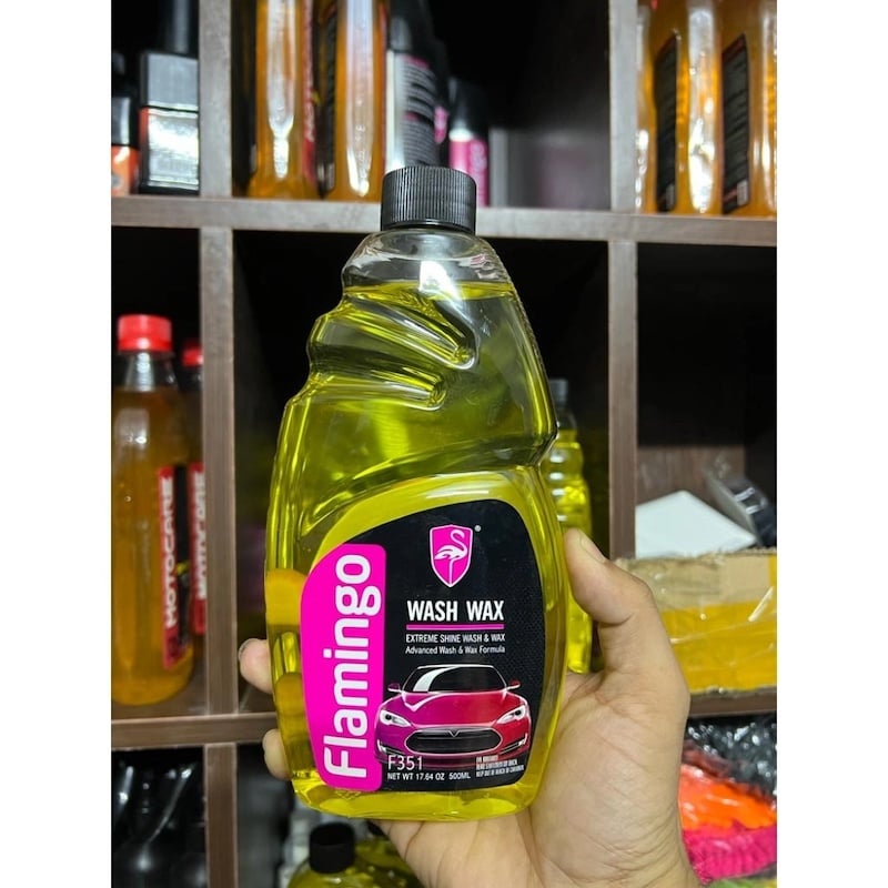 Picture of Advanced Formula with 500 ml with Flemingo Wax Ultra Shine Wash and Wax, Motorcycle Washing Liquid Cleaning Shampoo - car accessories