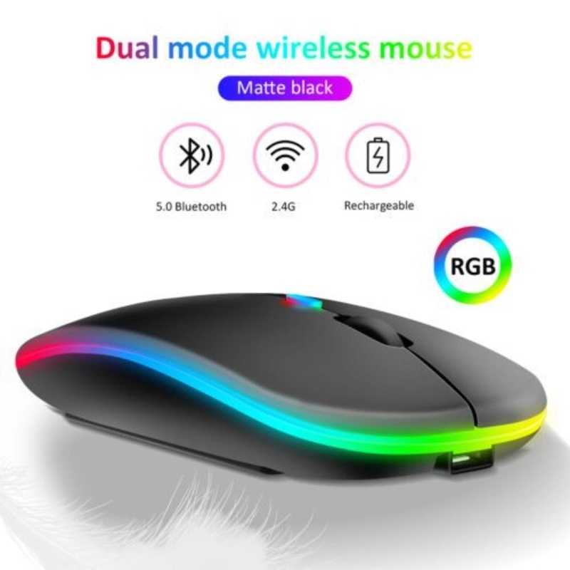 Picture of Rechargeable Wireless Optical Mouse, Wireless Computer Gamer 2.4GHz Mouse - Wireless MouseMulticolor