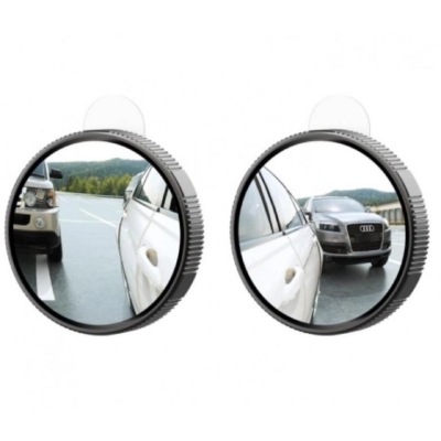 Picture of Blind Spot Mirror for Car Outside Auxiliary Mirror Rearview Mirror Sticky Convex Wide Angle Parking Reversing Rear View Mirrors 2 pcBlack