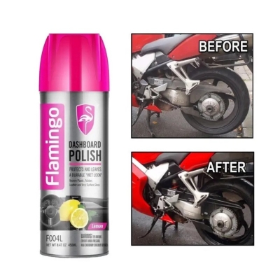 Picture of Flamingo Dashboard Polish for Motorcycles & Cars 450ml (f004l) Lemon - Car accessories