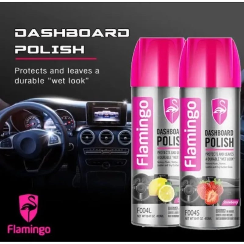 Picture of Flamingo Dashboard Polish - 450 ml - Keep Your Car's Interior Looking Pristine and Shiny with this High-Quality Automotive Care Product