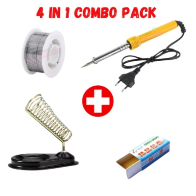 Picture of Soldering Tool Kits - 4 in 1 Combo - Soldering iron, Stand, Reel, ResineMulticolor