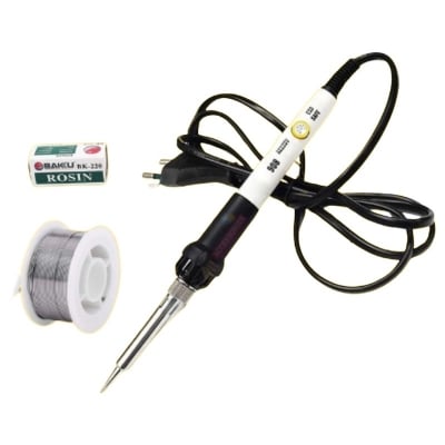 Picture of 60W Soldering Iron XCY 908 Adjustable 200-450 ° C of temperature control Hand Equipment with 2 Free Items with Higher InsulatedMulticolor