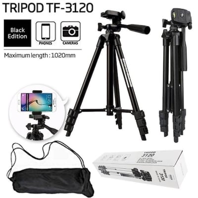 Picture of 3120 Tripod Stand for Mobile Camera - Perfect for TikTok And YouTube Videos - Black Complete with Microphone U1 Full PackageMulticolor