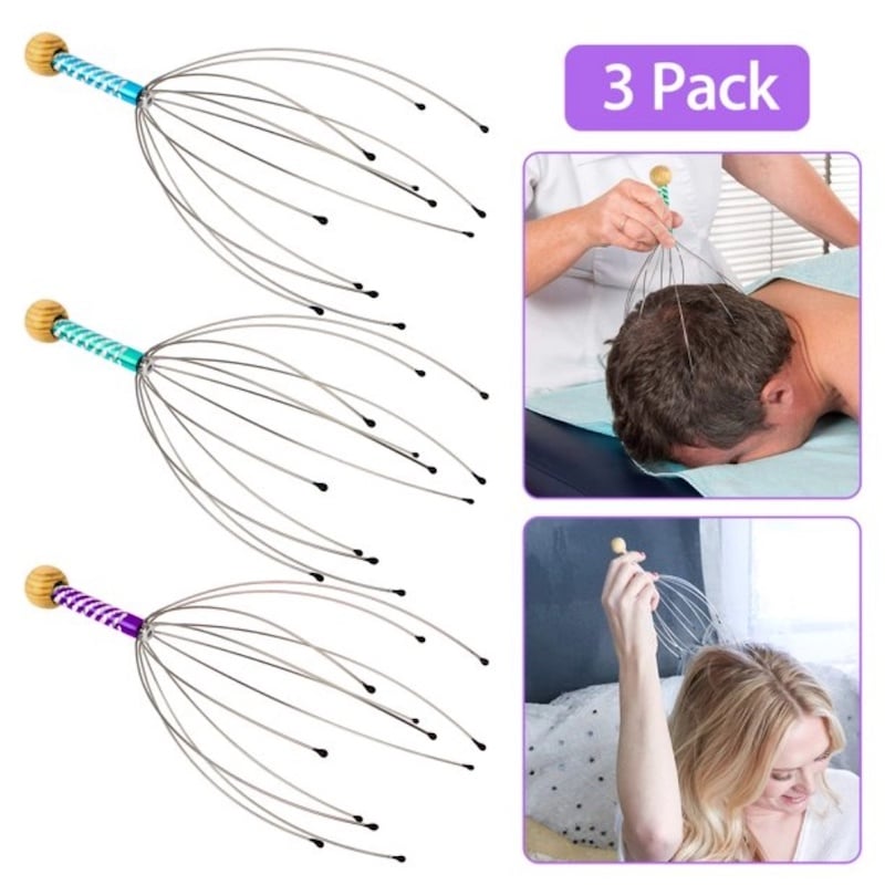Picture of Pro Head Neck Scalp Relax Massager Stainless Steel Head MassageMulticolor