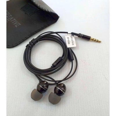 Picture of Orignal Creative High Bass Audio Earphone with Pouch EP-530 - BlackBlack
