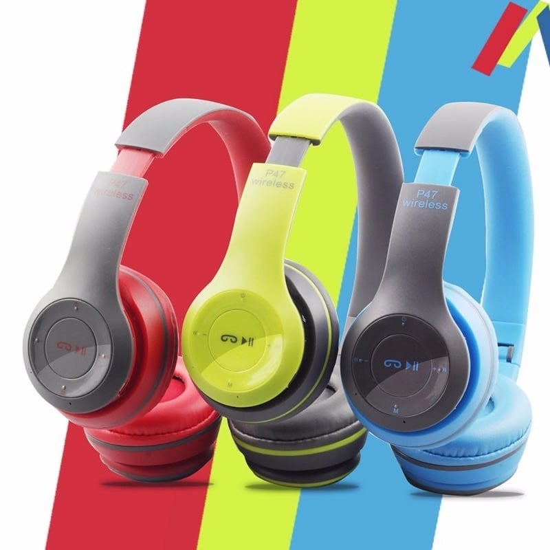 Picture of P47 Stereo Head Mounted Bluetooth Headphones Multifunctional Headset Wireless Phone Speakerphone -P47Multicolor